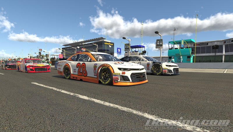 The Team Oppo Camaro sits ready to go for the 2019 iRacing Daytona 500